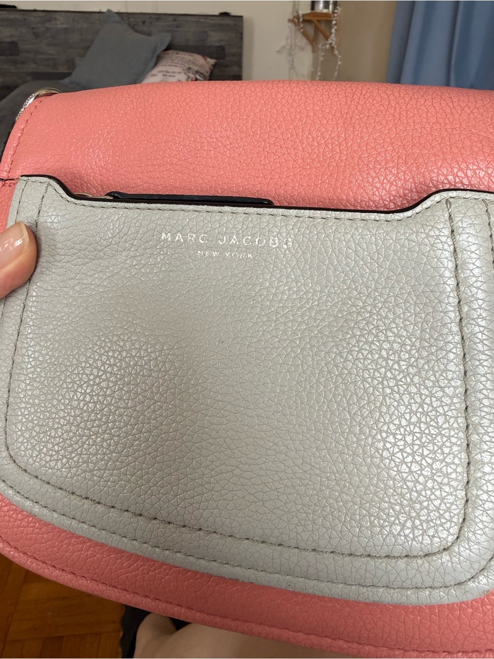 Marc Jacobs Empire City Flap Crossbody Bag - Colorblock Pink/Gray+extra strap - Picture 10 of 11